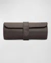 Wolf Blake Watch Roll W/ Capsule In Brown