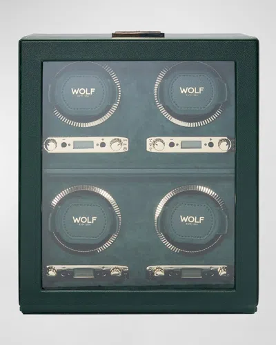 Wolf British Racing 4-piece Watch Winder In Green