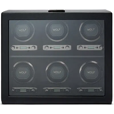 Wolf British Racing 6 Piece Watch Winder In British Racing Black