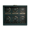 Wolf British Racing 6 Piece Watch Winder In Green