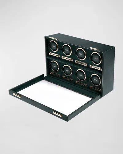 Wolf British Racing 8-piece Watch Winder In Green