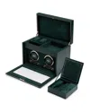 Wolf British Racing Double Watch Winder In Green