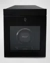 Wolf British Racing Single Watch Winder With Storage In Black