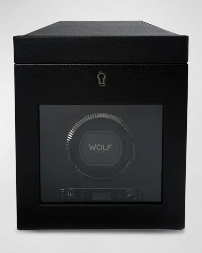 Wolf British Racing Single Watch Winder With Storage In Black