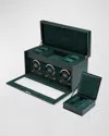 Wolf British Racing Triple Watch Winder In Green