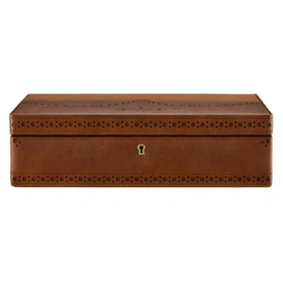 Wolf Brogue 10 Piece Watch Box In Brown