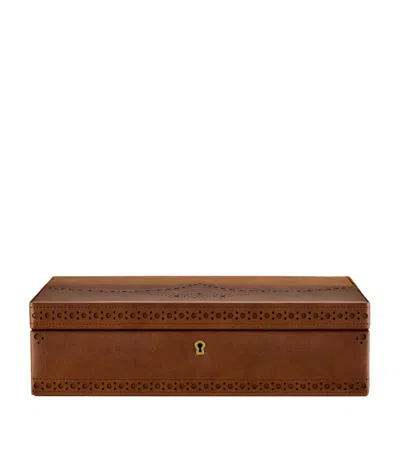 Wolf Brogue 10-piece Watch Box In Brown