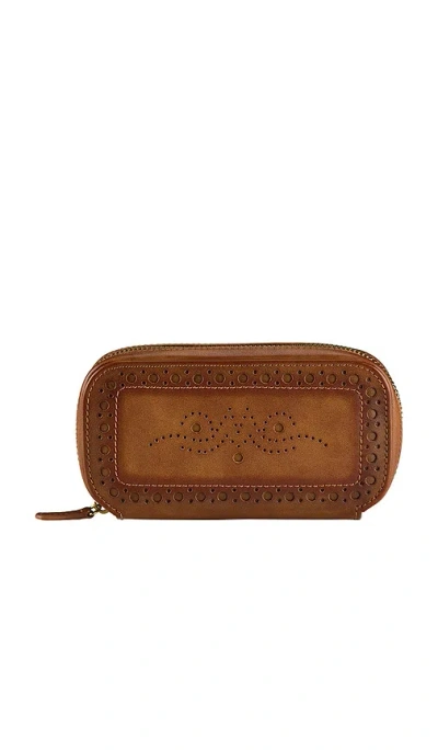 Wolf Brogue 2 Piece Watch Zip Case In Brown