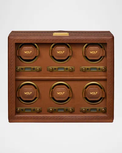 Wolf Brogue 6-piece Watch Winder In Purple