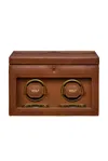 Wolf Brogue Double Winder With Storage In Brown
