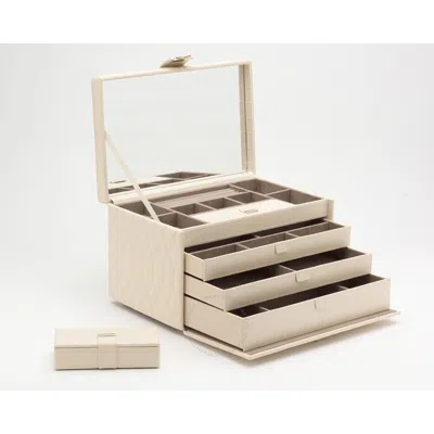 Wolf Caroline Large Ivory Jewelry Case 329653 In Neutral