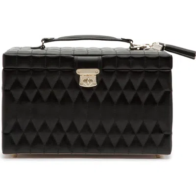 Wolf Caroline Large Jewelry Case In Black