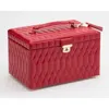 Wolf Caroline Large Red Jewelry Case 329672 In Red