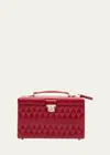 Wolf Caroline Red Large Jewelry Case In Red