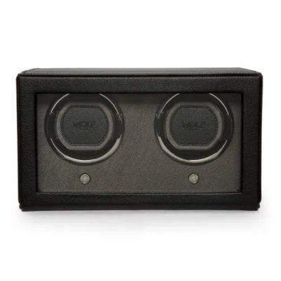 Wolf Cub Double Watch Winder With Cover In Gold
