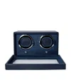 Wolf Cub Double Watch Winder With Cover In Blue