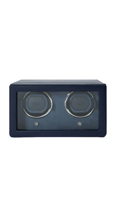 Wolf Cub Double Watch Winder With Cover In Pattern