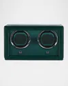 Wolf Cub Double Watch Winder With Cover In Green