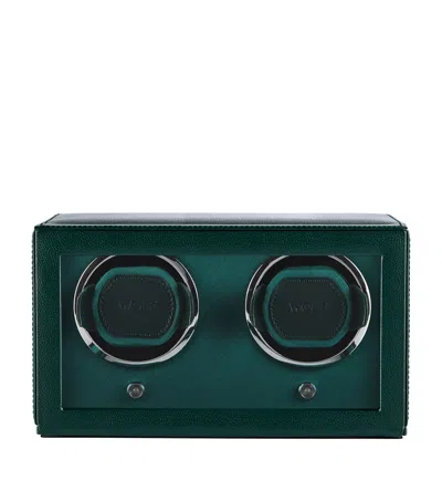 Wolf Cub Double Watch Winder With Cover In Green