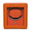 Wolf Cub Single Watch Winder With Cover In Orange