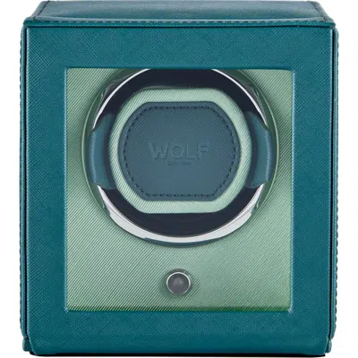 Wolf Cub Single Watch Winder With Cover In Blue