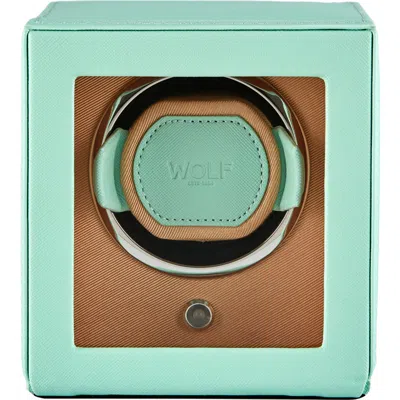 Wolf Cub Single Watch Winder With Cover In Green