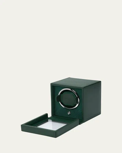 Wolf Cub Single Watch Winder With Cover In Green