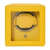 Wolf Cub Single Watch Winder With Cover In Yellow