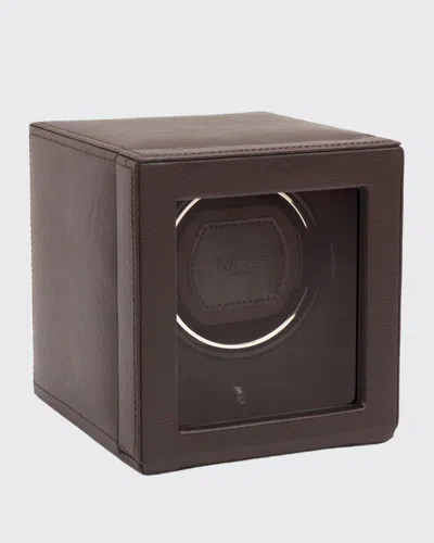 Wolf Cub Watch Winder With Cover In Black