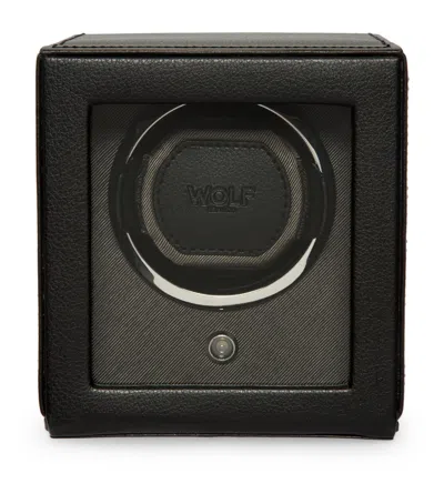 Wolf Cub Watch Winder With Cover In Black