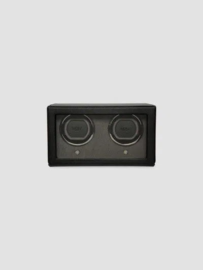 Wolf Designs Cub Double Watch Winder With Cover In Black