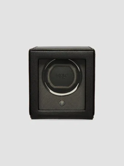 Wolf Designs Cub Watch Winder With Cover In Black
