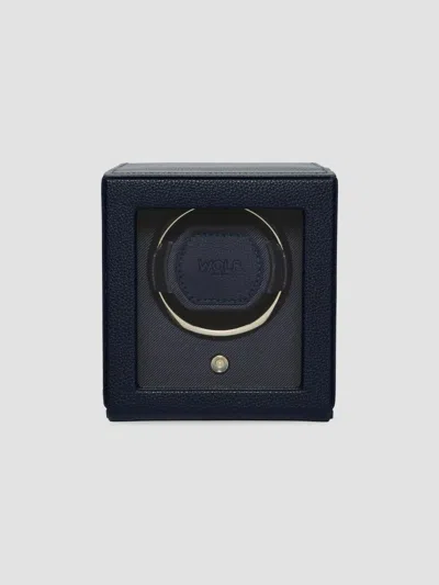 Wolf Designs Cub Watch Winder With Cover In Blue