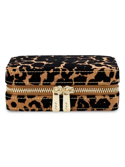 Wolf Designs Savanna Leopard Zip Jewelry Case