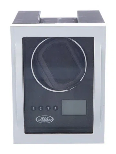 Pre-owned Wolf Designs Single Watch Winder In Silver