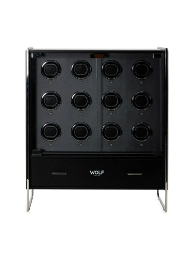 Wolf Designs Viceroy 12-piece Watch Winder Cabinet In Black