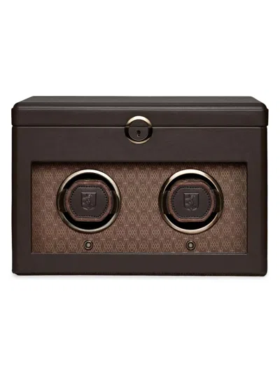 Wolf Earth Double Watch Winder In Brown