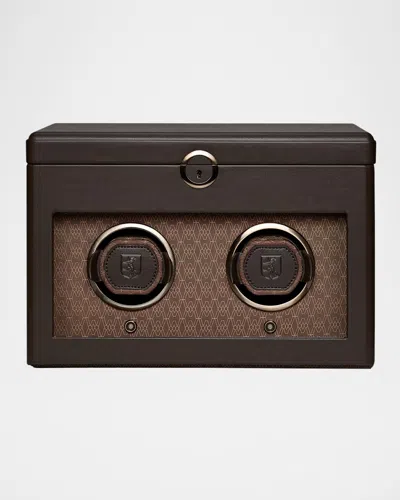 Wolf Earth Double Watch Winder In Coffee