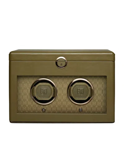 Wolf Earth Double Watch Winder In Green
