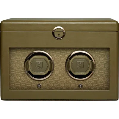 Wolf Earth Double Watch Winder In Olive