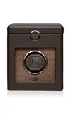 Wolf Earth Leather Single Watch Winder In Brown