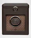 Wolf Earth Leather Single Watch Winder In Coffee
