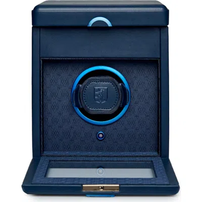 Wolf Earth Single Watch Winder In Midnight Blue