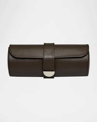 Wolf Earth Triple Watch Roll In Coffee