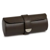 Wolf Earth Triple Watch Roll In Coffee