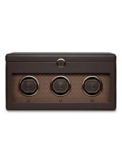 Wolf Earth Triple Watch Winder In Brown