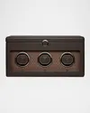 Wolf Earth Triple Watch Winder In Coffee
