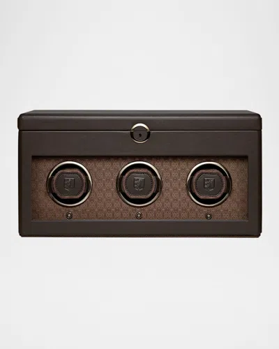 Wolf Earth Triple Watch Winder In Coffee