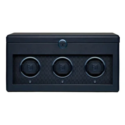 Wolf Earth Triple Watch Winder In Earth Midnight Blue