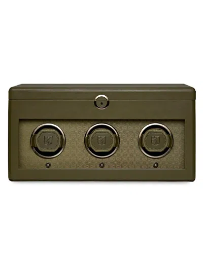 Wolf Earth Triple Watch Winder In Green